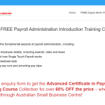 FREE Payroll Course offer for job seekers, employees and business owners - Online Business Admin Courses